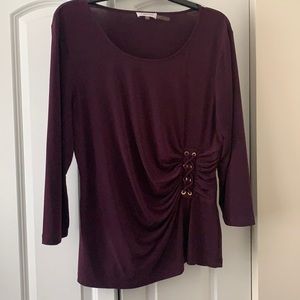 Calvin Cline wine colored blouse